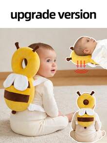Upgraded Baby Anti-Fall Pillow, Thickened & Widened Toddler Walking Protection Pad, Baby Head Protection Cushion Suitable For Toddlers Learning To Walk And Crawl, Adjustable Baby Head Protection Pad, Breathable Head Protection Pillow, Anti-Fall Pillow, Head Protection Pad, Upgraded Thick Cartoon Bee-Shaped Anti-Fall Head Pad For Infants And Toddlers - Yellow Bee - View 5