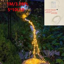 1/1.5m 5*10/15 Bulbs (50/75 Bulbs) Copper Wire LED String Lights - Ideal For Indoor Home Decor, Bedroom, Wedding, Party Decoration, Creating Festive Atmosphere For Mother's Day, Children's Day, Bedroom Decor LED Lights - Silver - View 14