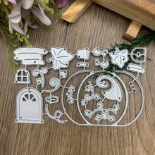 Metal Cutting Mold, Customized Lawn Cutting Craft Mold, Pumpkin House Embossing Template For Scrapbooking, Card Making, DIY Craft Supplies - Silver-white - View 5