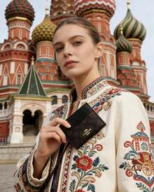 Coach Mini Skinny ID Case In Signature Canvas Pocket Wallet For Women Credit Card Holder - Walnut Wood Color 1 - View 1