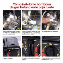 Parrilla portátil de gas butano de 2900 W - Negro - Ver 5