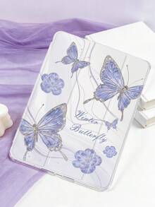 1 件装水钻蝴蝶花卉图案彩绘平板电脑保护套，兼容 Mini4/Mini5/Mini6/Mini7/Air/Air2/9.7/10.2/10.5/Air4/Air5/10.9/Pro 11 英寸/第十代/Air 11 英寸 (M2)-2024/Pro 11 英寸 (M4)-2024/Air 11 英寸 (M3) 2025/(A16) 11 英寸第十一代 2025，Galaxy Tab A8 10.5 英寸 2022。功能：笔槽、三折支架、TPU 软边保护、磁吸式睡眠/唤醒、高级/个性化/治愈/甜美设计。 - 彩色 - 查看 2