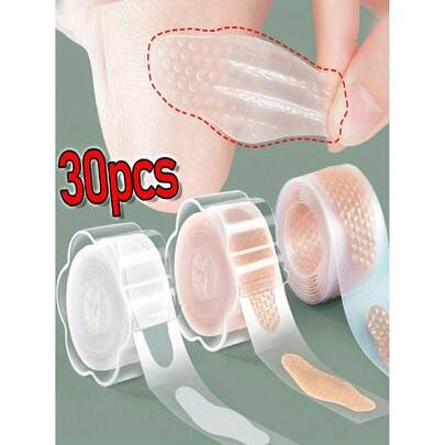 30片透明水凝胶足垫，防水防磨，舒适弹性，适用于运动和日常使用