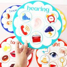 hoojojo 30pcs Sensory Felt Teaching Aids, Word Matching & Recognition, Five Senses Early Education Enlightenment, Montessori Toys Suitable For Classroom Teaching And Home Education - Multicolor - View 4