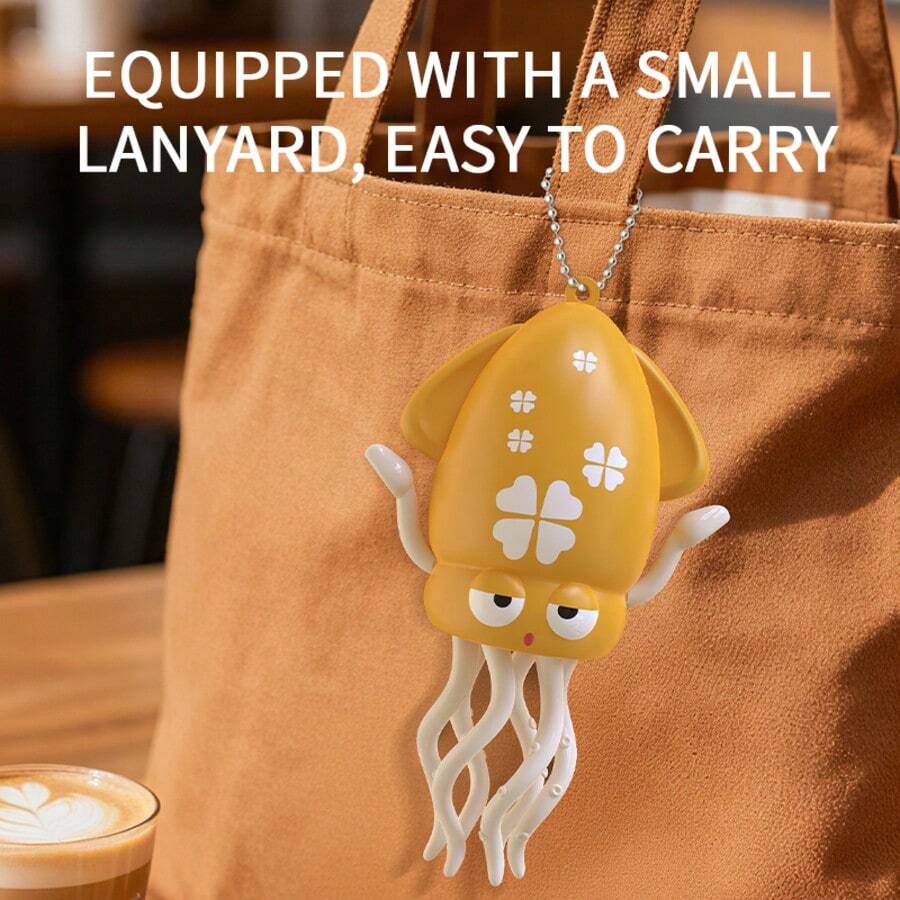 发条章鱼跳舞玩具，手动上弦，爬行跳舞机制，可漂浮在浴缸中，亲子互动减压吊坠，适合3岁以上男孩女孩的生日礼物 - 彩色 - 查看 1