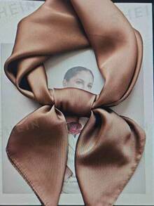 1pc Women Plain Color Faux Silk Satin Scarf, Minimalist Elegant Versatile Neckerchief, Suitable For Daily Outing, Date, Party, Wearing - Multicolor - View 30