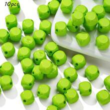 10mm Macaron Acrylic Diagonal Cut Square Beads DIY Mobile Phone Chain Necklace Bead Accessories Wholesale - Multicolor - View 22