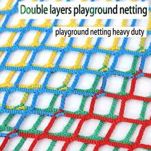 Red de cuerda de advertencia de alta resistencia de color, red de protección contra caídas para escaleras y balcones, red de protección contra caídas para patios al aire libre, red plana de protección contra caídas para construcción, equipo de protección duradero, fácil instalación, adecuada tanto para uso doméstico como comercial. - Multicolor - Ver 3