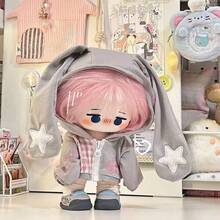 Bộ sưu tập quần áo búp bê 20cm, bộ áo nỉ dễ thương, bộ quần áo tai thỏ dễ thương, quần áo búp bê để chơi, đồ chơi dễ thương, quần áo cho thú nhồi bông, quà tặng tiệc tùng, quà sinh nhật (Không bao gồm búp bê) - Ngôi sao - Xem 2
