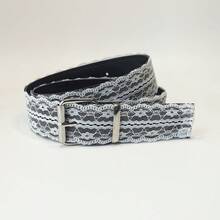 1条女士时尚蕾丝腰带，适合搭配牛仔裤 - 白色 - 查看 5