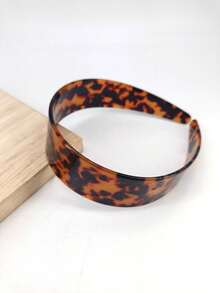 1pc Leopard Print Casual Acetate Headband, Suitable For Daily Wear Hairband Diadema Hair Hoop - Multicolor - View 7