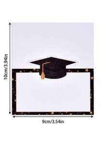 50 piezas Tarjetas de asiento para ceremonia de graduación, tarjetas de lugar para fiesta de graduación en negro, tarjetas de asiento para mesa de comedor, tarjetas en blanco con perforación previa fáciles de doblar, adecuadas para banquetes, recepciones, fiestas, que se pueden usar como regalos y decoraciones, tema de graduación, tarjetas decorativas y escribibles, decoración de mesa para fiesta de graduación - graduado - Ver 8