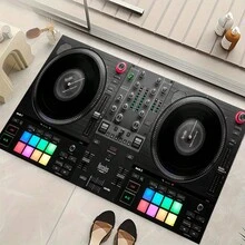 1件硅胶搅拌机造型浴室门垫，防滑、防污、可水洗地毯 - 混音台圖案 - 查看 2