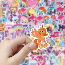 MY LITTLE PONY 100张/套创意贴纸，适合青少年和成人作为DIY派对礼物，可用于水瓶、手机壳、电脑、笔记本电脑、滑板、自行车、派对用品、DIY手工材料、多包装贴纸、粉丝周边产品、色彩缤纷的设计、奇幻主题 - 彩色 - 查看 4