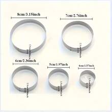 Stainless Steel Round Cookie Cutter, Suitable For Baking, Cookies, Cakes, Sandwiches - Multicolor - View 2