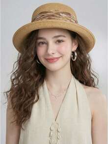 1顶春夏新款可折叠防晒帽，日式渔夫帽，优雅圆顶度假休闲帽 - 彩色 - 查看 10