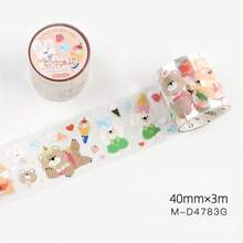 1卷PET胶带，春山岛系列，春季插画日式卡通动物植物花卉贴纸，适用于相册、日记本、笔记本，防水材质，可粘贴于手机、杯子、行李箱等，开学季必备文具 - 1roll - 查看 10