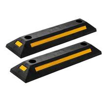 21-Inch Heavy Duty Rubber Parking Lot Barrier, Garage Vehicle Parking Pole - A - View 8