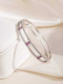 1pc Fashionable Exquisite Sparkling Cubic Zirconia Hollow Gourd Design Elegant Jewelry Gift For Women - Gourd Bracelet - View 8