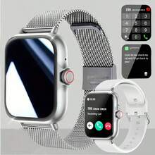 畅销产品！1.83英寸高清触控智能手表，双表带设计 - 无线通话、拍照、音乐控制 | 兼容安卓和iOS系统，男女通用设计，可自定义表盘，带闹钟和来电/信息通知功能 - 彩色 - 查看 12