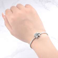 CYMYSS 1pc Cute Cartoon Couple Design 925 Silver Plated Polished Pendant, Unisex Couples Gift For Valentine's Day/Wedding Anniversary - Multicolor - View 5