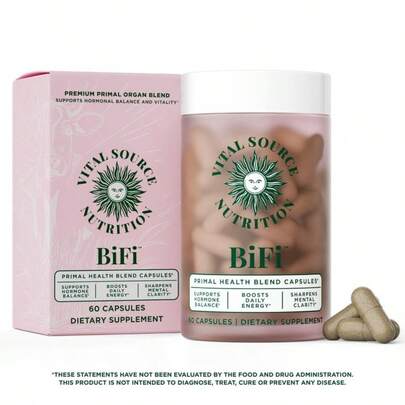 Vital Source Nutrition BiFi Primal Health Blend Capsules – Hormone Balance, Gut & Digestive Health Support | Daily Energy & Metabolism | Vegan Probiotic Supplement | 60 Vegan Capsules