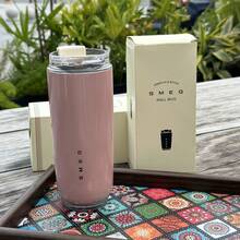 420ml Smeg Coffee Mug Stainless Steel Travel Water Bottle Insulated Cup Tumbler Cup Best Friend Gifts 4 Colors - 粉色 - 查看 5