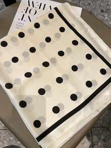 1pc Casual Polka Dot Print 70cm Square Scarf, Spring Autumn New Bandana For Women, Multifunctional Waist Belt, Headband, Headwrap, Neckerchief, Versatile For Daily Wear, Commute, Travel, New Year, Valentine's Day, Mother's Day, Graduation Gifts, Fashion Accessories - Multicolor - View 5