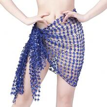 1件肚皮舞臀巾，女士性感肚皮裙俱乐部夸斯裙小号女士服装肚皮舞裙裹裙女士闪亮性感女式 - 彩色 - 查看 20