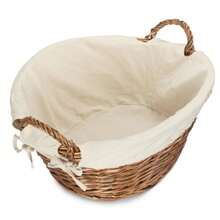Red Hamper Light Steamed Wicker Open Top Laundry Basket - View 7