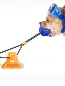 1个2026新款多功能创意益智咀嚼玩具，带吸盘、耐用绳索和纹理球，适合拉布拉多、金毛寻回犬、牧羊犬、罗威纳等中型犬——有助于缓解无聊、促进牙齿健康、按摩牙龈。 - 彩色 - 查看 8