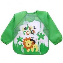 1/3/6 Pcs Kids Art Smock Long Sleeve Waterproof Painting Apron, Suitable For Children's Painting Clothes, Artist Apron, Preschool Art Supplies, Children's Apron - Multicolor - View 5