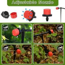 花园植物浇水喷洒系统，自动灌溉设备套装，包含可调节喷头和滴灌套件，适用于花园、温室和草坪。 - 灌溉套裝 - 查看 5