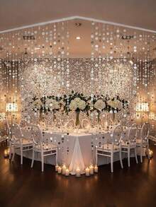5 chiếc dây sequin PVC lấp lánh màu bạc dài 5 mét (196,85 inch) dùng trang trí đám cưới | Sequins PVC sáng bóng, thích hợp cho tiệc tại nhà, lễ cưới, trang trí tiệc chiêu đãi. - Xem 9