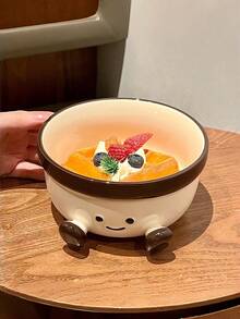 1 chiếc bát sứ hình bàn chân dễ thương, thích hợp cho phụ nữ, dùng làm bát đựng trái cây, bát súp, bát cơm, sử dụng hàng ngày tại nhà, dự tiệc, văn phòng, cắm trại, dã ngoại, làm quà tặng. - Nhiều màu - Xem 8