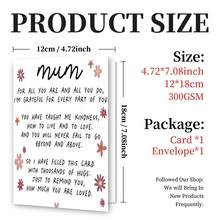 1 tấm thiệp Ngày của Mẹ đầy cảm xúc từ con gái, thiệp Ngày của Mẹ dễ thương dành cho mẹ, thiệp Ngày của Mẹ hạnh phúc, quà tặng Ngày của Mẹ. - Nhiều màu - Xem 2