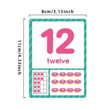 1-100 Number Flash Cards, Children Preschool Montessori English Vocabulary Cards, Cognitive Education Toy, Picture Memory Game, Gift, Early Learning Math Tool For Addition And Subtraction Counting - Multicolor - View 4