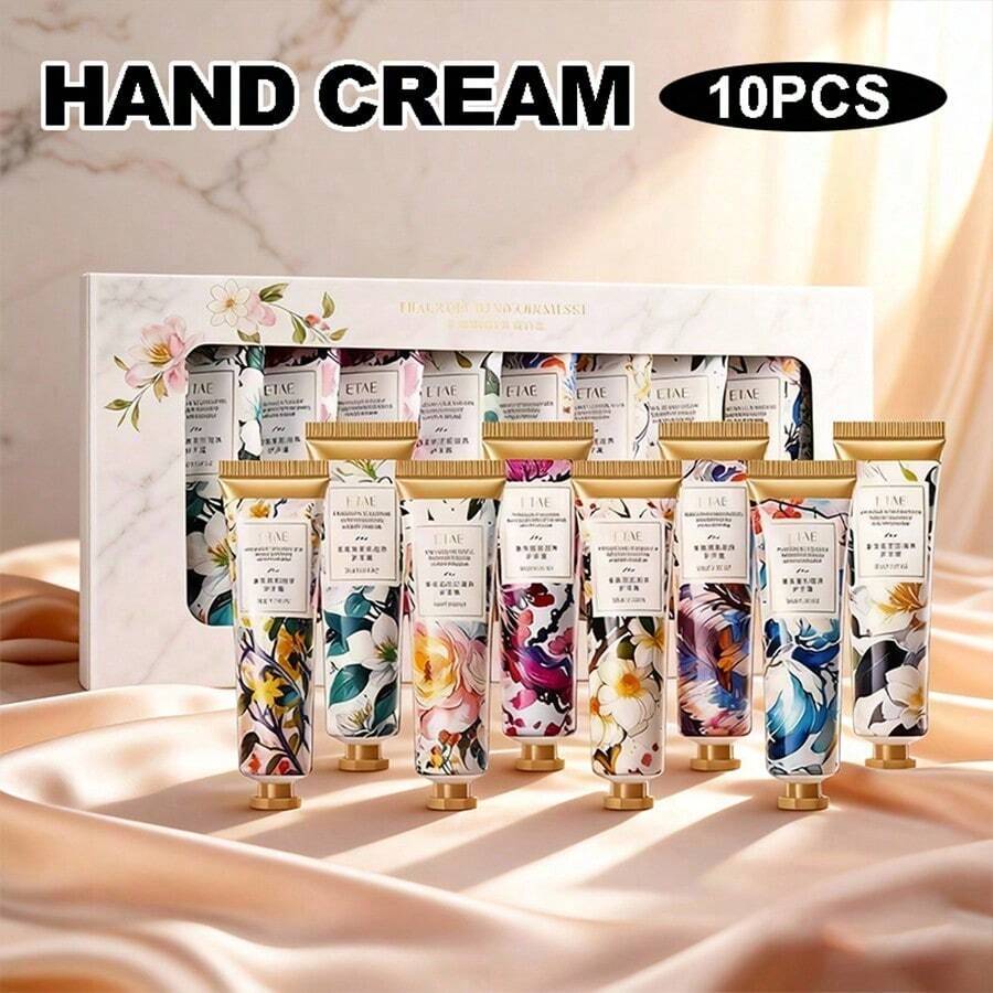 香氛护手霜礼盒套装，滋养保湿，24小时长效保湿，是送给朋友、丈夫的理想圣诞礼物，也适合旅行和馈赠，护肤佳品 - 10PCS護手霜 - 查看 1