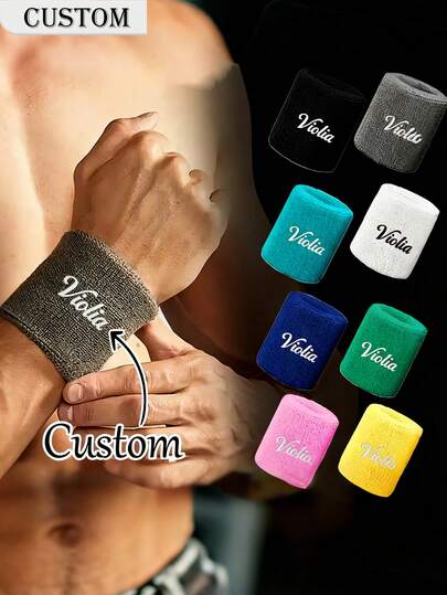 Unisex Customized Sports Sweatband - Moisture Wicking, Suitable For Tennis, Basketball, Running, Yoga, Gym, Workout And Other Sports