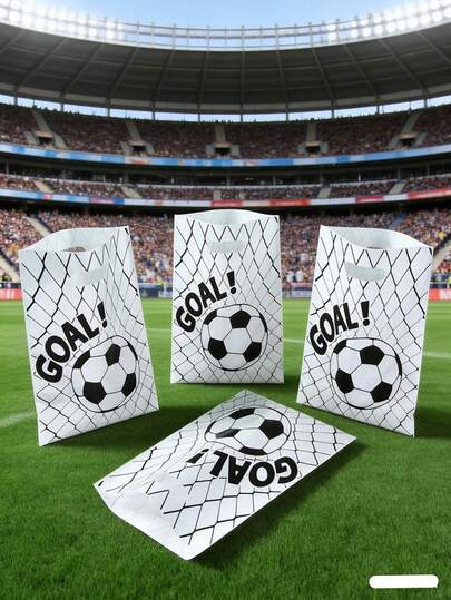 1套/10个新款热门高价值足球礼品袋，足球比赛用品，足球比赛派对装饰，生日派对装饰，生日小礼物，给家人朋友的生日小惊喜，新年礼物，情人节礼物，复活节礼物