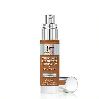  IT Cosmetics 焕肤粉底液 + 护肤 #51 暖色调 30毫升/1盎司 | 全效遮瑕粉底液，兼具护肤功效，打造自然透亮妆容 | 持妆12小时，均匀肤色，遮盖瑕疵 | 蕴含透明质酸和抗氧化剂等保湿成分