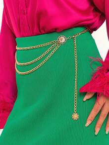 1件欧美多层夸张腰链，时尚女王肖像腰带 - A - 查看 2