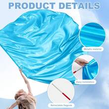 (1 Flag + Flagpole + Flag Bag) Solid Color Dance Flag, Dance Accessories, Solid Color Dance Flag, Semi-Circle Flag - Multicolor - View 15