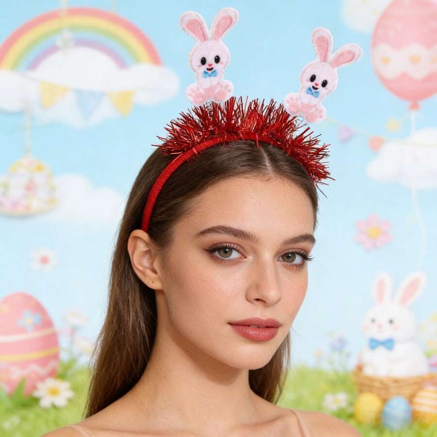 1pc Rabbit & Chick Egg Party Cute ABS Plastic Easter Headband - Multicolor - View 1