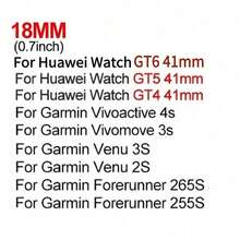 Correa de reloj deportiva de silicona de 18 mm compatible con Huawei Watch GT6 GT5 GT4 de 41 mm, accesorio de repuesto para smartwatch, fácil de instalar, suave y cómoda, duradera y de diseño a la moda - Multicolor - Ver 8