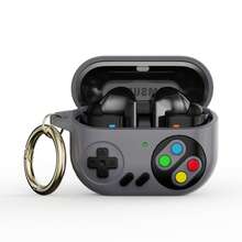 1pc Cute Cartoon Game Console Bluetooth Earphone Protective Case Suitable For Samsung Galaxy Buds 3/3 Pro - Grey - View 1