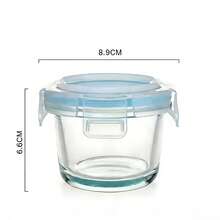 130ml Round Airtight Glass Food Storage Container With Snap Lock Lid, Leakproof & For Snacks, Food & Meal Prep - Multicolor - View 9