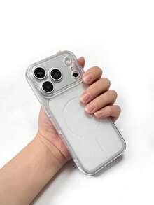 磁吸式超薄磨砂透明手机壳，兼容苹果 17、17 Pro、17 Pro Max、16 Pro Max、16 Pro、16、11、12、13、14、15、12 Pro Max、13 Pro Max、14 Pro Max、15 Pro Max - 磨砂透明 - 查看 3