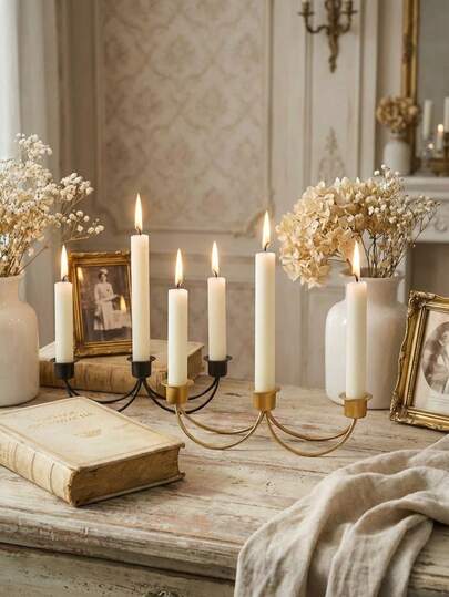 1 chiếc/1 bộ Chân nến ba nhánh bằng kim loại, đồ trang trí sang trọng phong cách Ins, thích hợp cho bàn ăn/tiệc chiêu đãi/tiệc sinh nhật/phòng khách/lối vào/trang trí mặt bàn/bệ lò sưởi/tụ họp gia đình, trang trí nhà cửa, đồ trang trí, trang trí sinh nhật, trang trí lễ Eid, Eid Mubarak, quà tặng cho bạn gái
