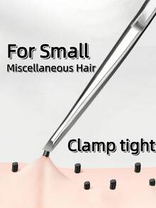 1/2pcs High Quality Stainless Steel Eyebrow Tweezers, Ingrown Hair Removal Tweezers, Slanted Eyebrow Tweezers, Facial Care Tools - View 7